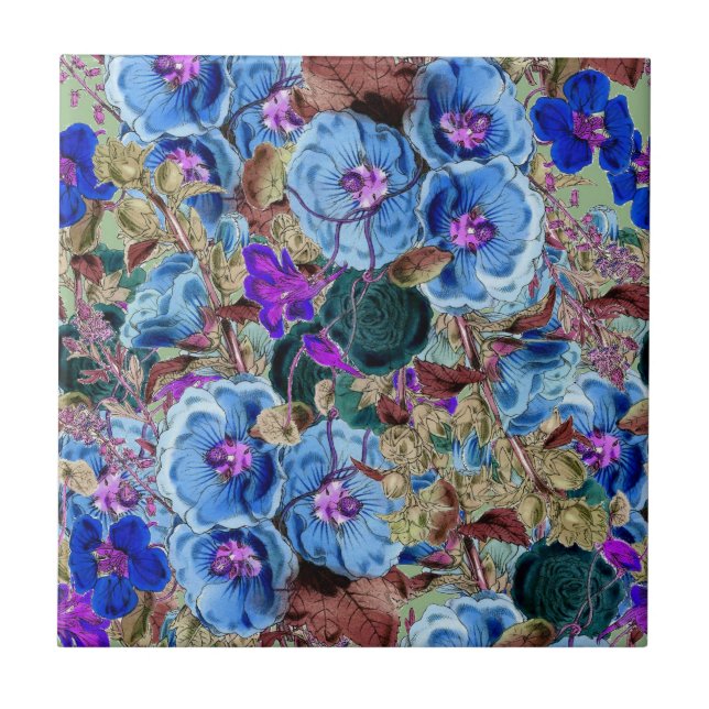 Vintager Blumenstrauch Fliese (Vorderseite)