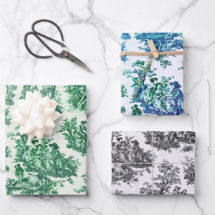 Vintager Blumenstrauß Geschenkpapier Set