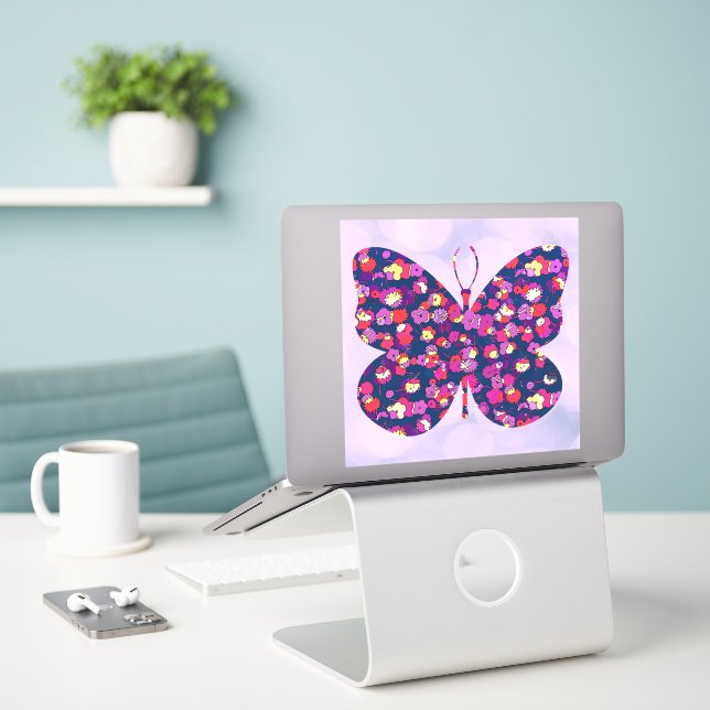 Vintager Blumenstrauß Große Aufkleber (Laptop auf Schreibtisch)