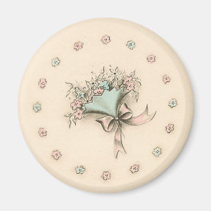 Vintager Blumenstrauß Magnet