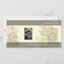 Vintager Blumenstrauß mit Rahmen Beileid danken Dankeskarte