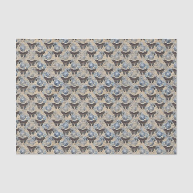 Vintager Blumenstrauß Seidenpapier (Vorderseite)