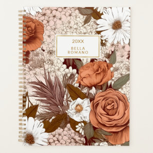 Vintager Blumenstrauß Siena Mauve Blume Blüten Planer