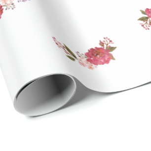 Vintager Blumenstrauß-Weihnachtsfeiertag Geschenkpapier