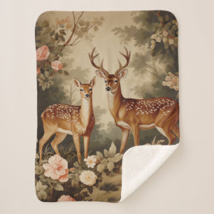 Vintager Blumenwald Sherpadecke