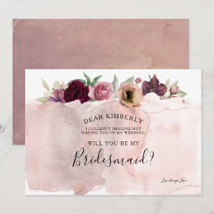 Vintager Blumenwerfer wird meine Bridesmaid sein Einladung