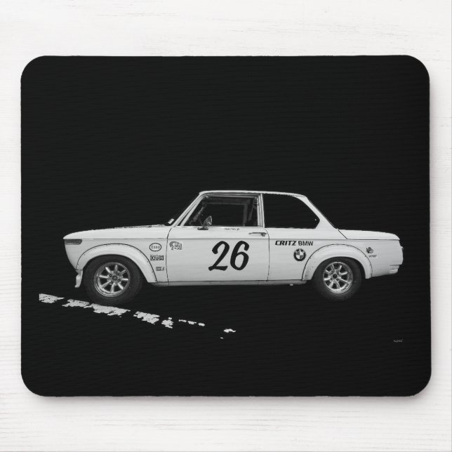 Vintager BMW Rennwagen Mousepad (Vorne)
