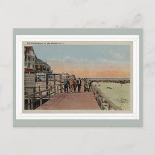 Vintager Boardwalk: Sea Bright New Jersey Postkarte