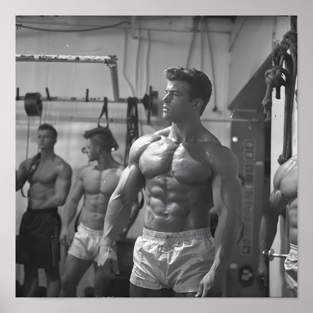 Vintager Bodybuilder 2 Poster (Vorne)