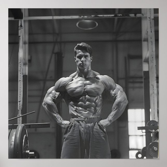 Vintager Bodybuilder 4 Poster (Vorne)
