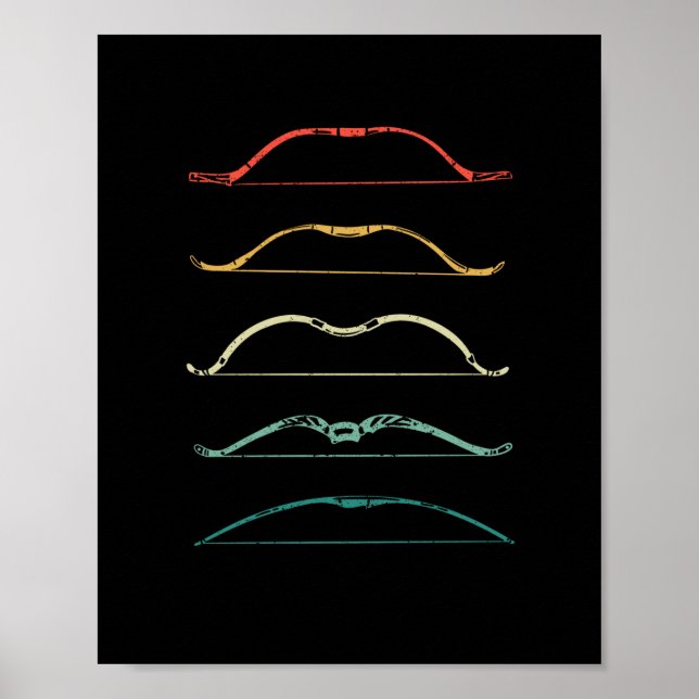 Vintager Bogenschütze-Jäger Poster (Vorne)