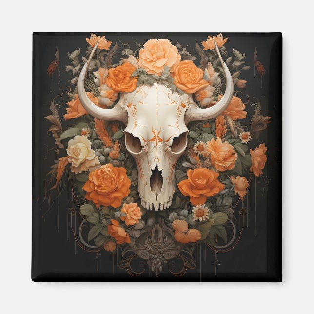 Vintager Bohemischer Zuckerhut Blüte Magnet (Vorne)