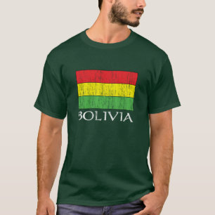 Vintager Bolivien-Flaggen-T - Shirt