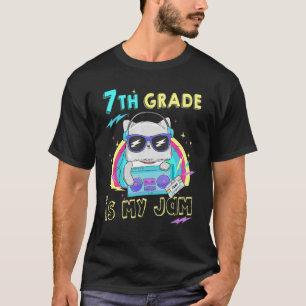 Vintager Boombox-Kassettenlehrer Kinder 7. Klasse T-Shirt
