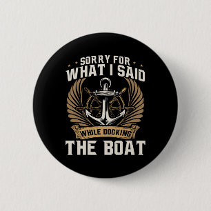 Vintager Bootsführer Shirt Männer Bootfahren Funny Button