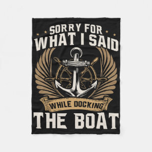 Vintager Bootsführer Shirt Männer Bootfahren Funny Fleecedecke