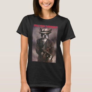 Vintager Boston-Terrier-Gangster-T - Shirt