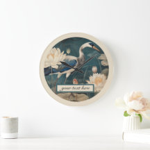 Vintager botanischer Blaukran anpassbar