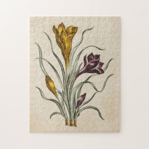 Vintager botanischer Blumenkrekus Puzzle