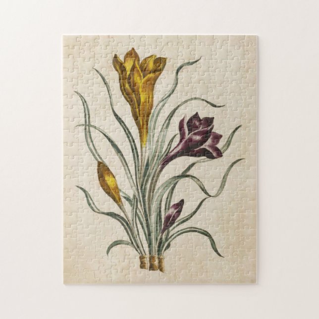 Vintager botanischer Blumenkrekus Puzzle (Vertikal)