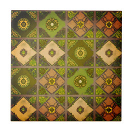 Vintager botanischer Charme Erdgeschmack Fliese