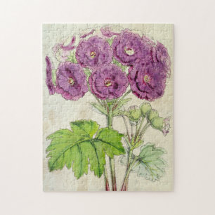 Vintager botanischer Doppelfüßler Puzzle