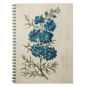 Vintager Botanischer Doppelspur Notizblock