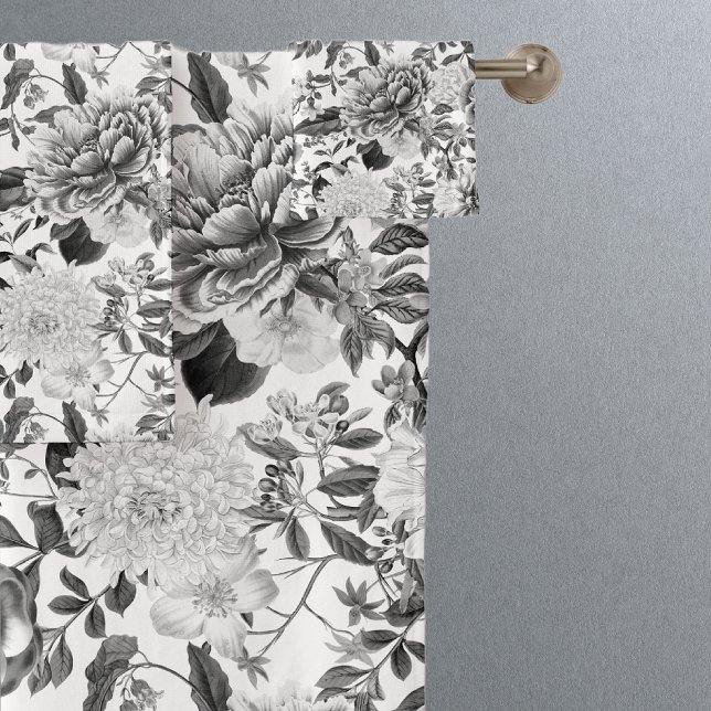 Vintager botanischer Garten Blume Muster Bath Badhandtuch Set (Von Creator hochgeladen)