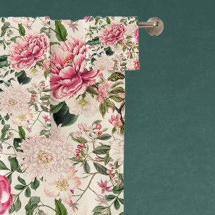 Vintager Botanischer Garten Blume Musterweg Treppe Badhandtuch Set