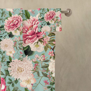 Vintager Botanischer Garten Blume Musterweg Treppe Badhandtuch Set