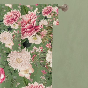 Vintager Botanischer Garten Blume Musterweg Treppe Badhandtuch Set