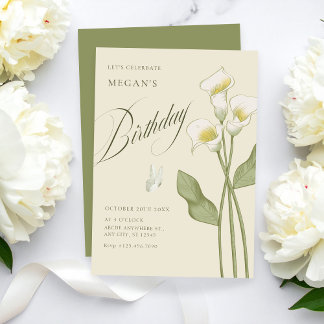 Vintager botanischer Geburtstag Einladung