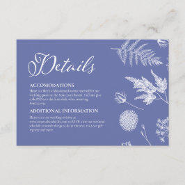 Vintager botanischer Periblinker Details Kartenein Begleitkarte