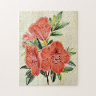 Vintager botanischer Präsident Azalea Puzzle