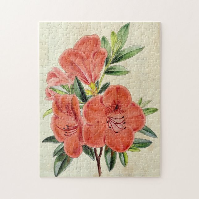 Vintager botanischer Präsident Azalea Puzzle (Vertikal)