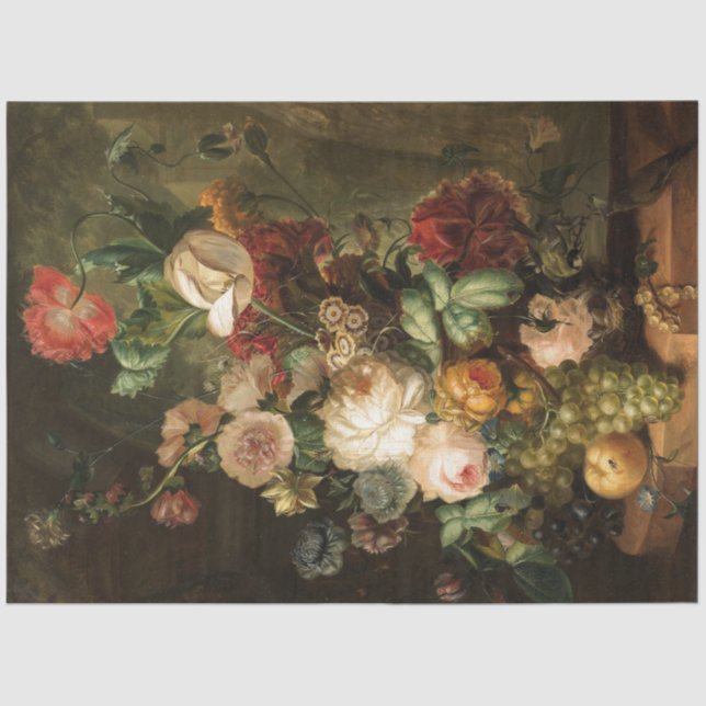 Vintager Bouquet von Blume Seidenpapier (Vorderseite)