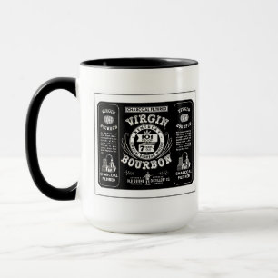 Vintager Bourbon-Aufkleber Tasse