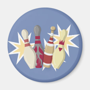 Vintager Bowling Themed Magnet