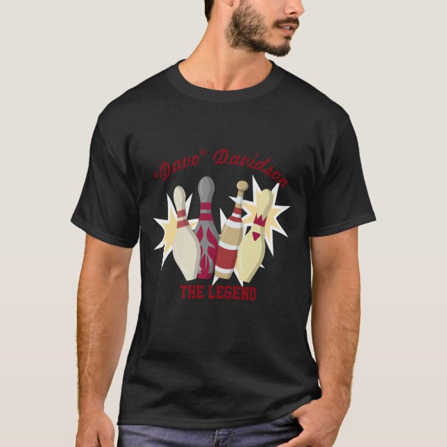 Vintager Bowling Themed T-Shirt (Vorderseite)