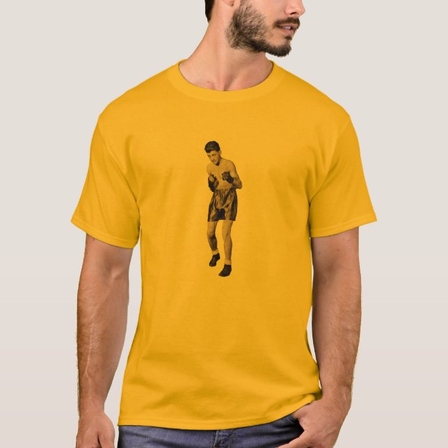Vintager Boxer in der Verpacken-Pose T-Shirt (Vorderseite)