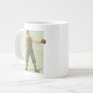 Vintager Boxer mit langen grünen Trunken Jumbo-Tasse