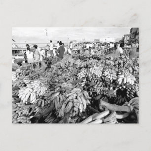 Vintager brasilianischer Manaus-Fluss-Markt Postkarte