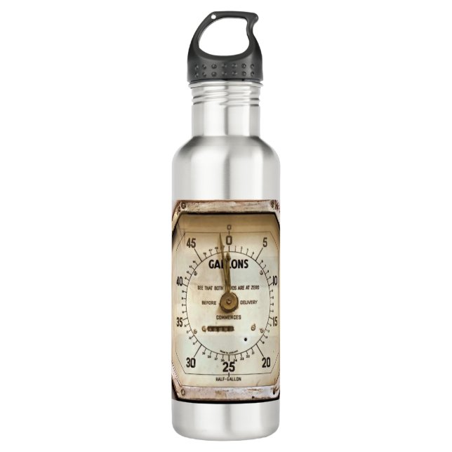 VINTAGER BRENNSTOFFSPIEL EDELSTAHLFLASCHE (Vorderseite)