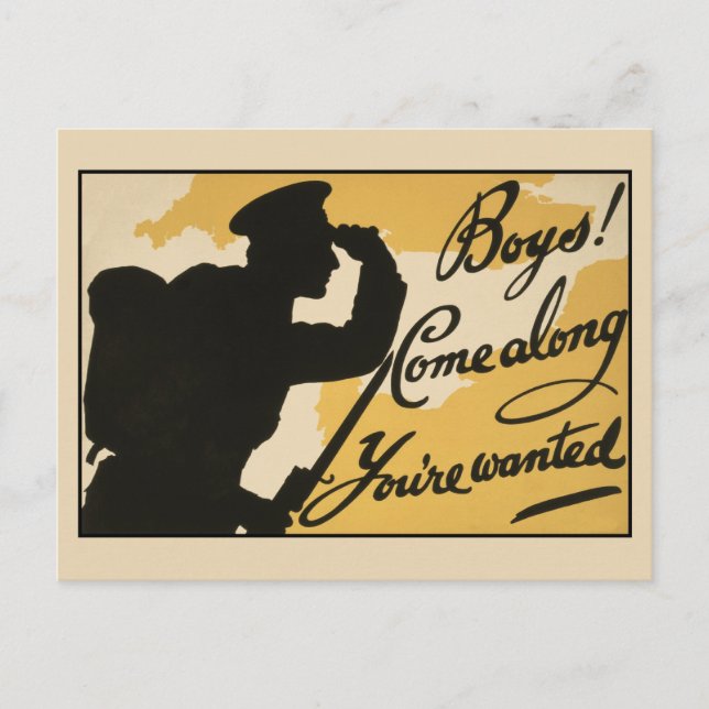 Vintager britischer Erster Weltkrieg Postkarte (Vorderseite)