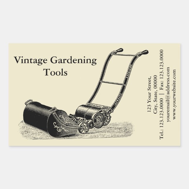 VINTAGER britischer Rasenmäher Corporate R Sticker (Vorderseite)