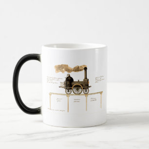 Vintager britischer Steam-Motor Verwandlungstasse