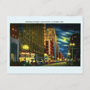 Vintager Broadway Los Angeles Postcard Postkarte