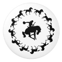 Vintager Bronc Cowboy Rider Draw Pull