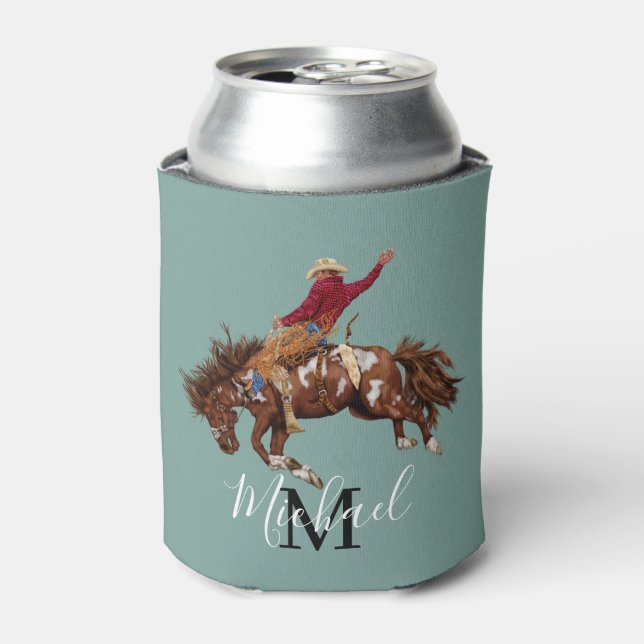 Vintager Broncofahrer Dosenkühler (Kanne Vorderseite)