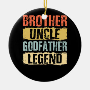 Vintager Bruder Onkel GodVater Legende Keramik Ornament